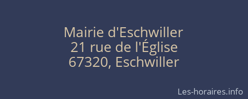 Mairie d'Eschwiller