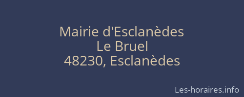 Mairie d'Esclanèdes