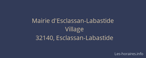 Mairie d'Esclassan-Labastide