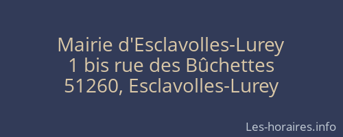 Mairie d'Esclavolles-Lurey