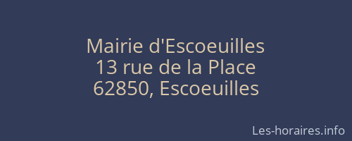 Mairie d'Escoeuilles