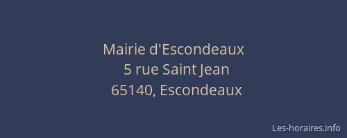 Mairie d'Escondeaux