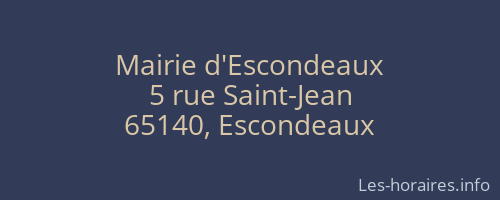 Mairie d'Escondeaux