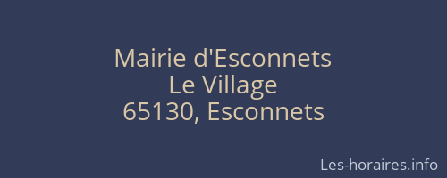 Mairie d'Esconnets