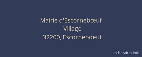 Mairie d'Escornebœuf