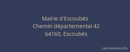 Mairie d'Escoubès