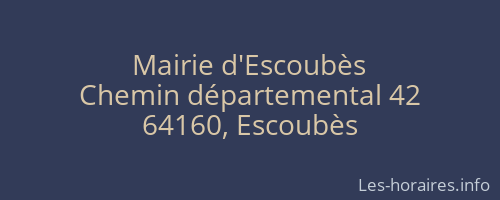 Mairie d'Escoubès