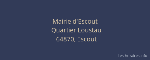 Mairie d'Escout