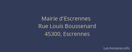Mairie d'Escrennes