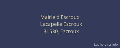 Mairie d'Escroux