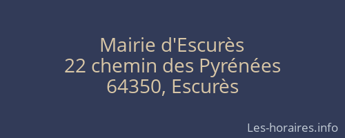 Mairie d'Escurès