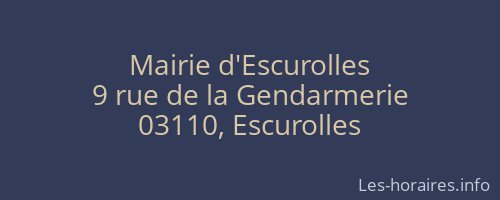 Mairie d'Escurolles