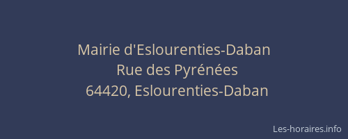 Mairie d'Eslourenties-Daban
