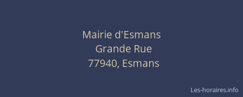Mairie d'Esmans