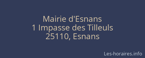 Mairie d'Esnans