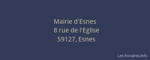 Mairie d'Esnes