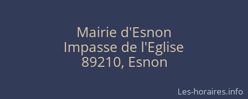 Mairie d'Esnon