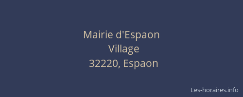 Mairie d'Espaon