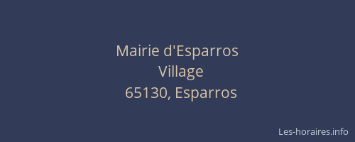 Mairie d'Esparros