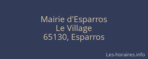 Mairie d'Esparros