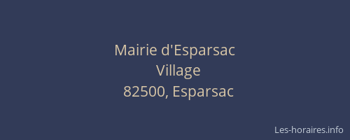 Mairie d'Esparsac