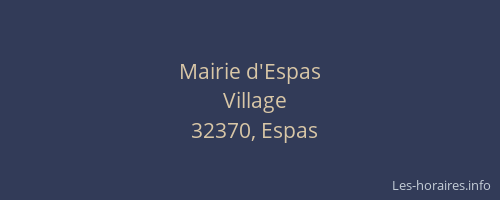 Mairie d'Espas