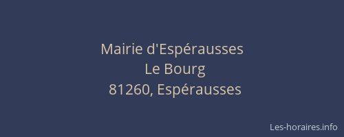 Mairie d'Esp&eacute;rausses