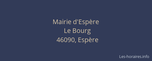 Mairie d'Esp&egrave;re