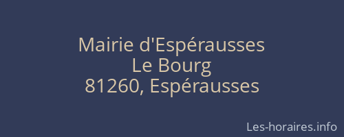 Mairie d'Espérausses