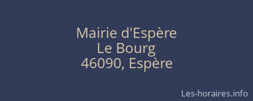 Mairie d'Espère