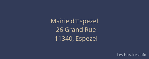 Mairie d'Espezel