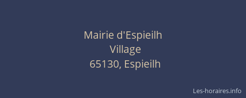 Mairie d'Espieilh
