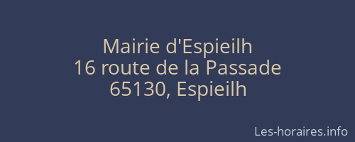 Mairie d'Espieilh