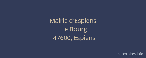 Mairie d'Espiens