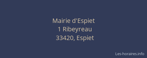 Mairie d'Espiet