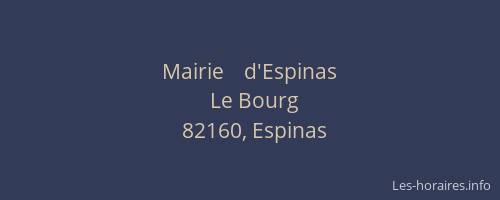 Mairie    d'Espinas