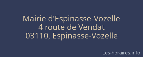 Mairie d'Espinasse-Vozelle