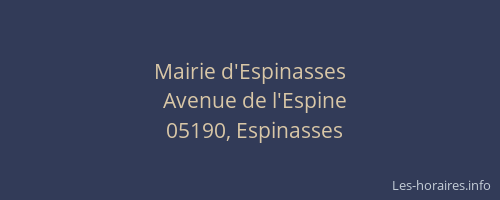 Mairie d'Espinasses