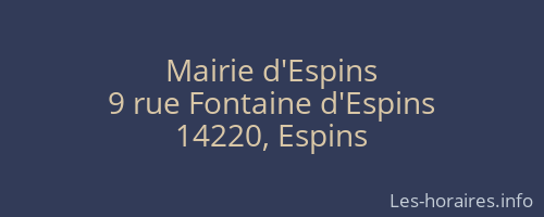 Mairie d'Espins