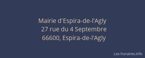 Mairie d'Espira-de-l'Agly
