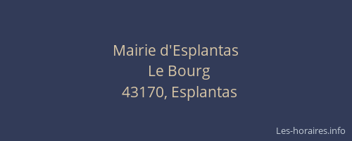 Mairie d'Esplantas