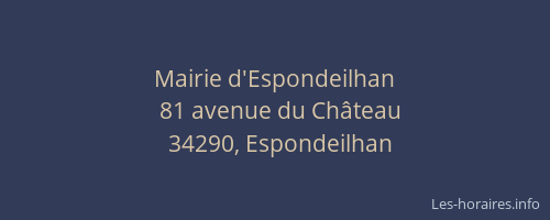 Mairie d'Espondeilhan
