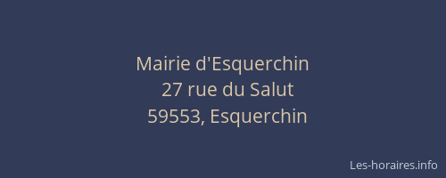 Mairie d'Esquerchin