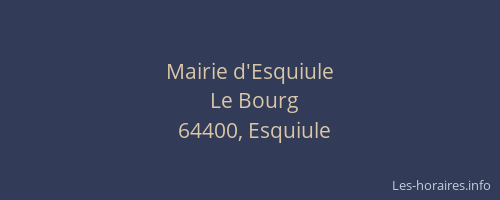Mairie d'Esquiule