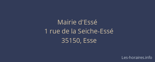 Mairie d'Essé