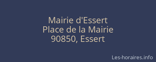 Mairie d'Essert