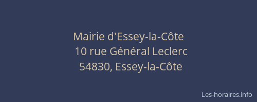 Mairie d'Essey-la-Côte
