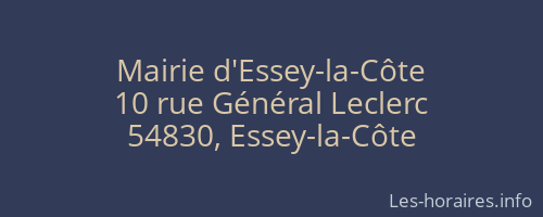 Mairie d'Essey-la-Côte