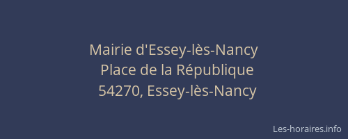 Mairie d'Essey-l&egrave;s-Nancy