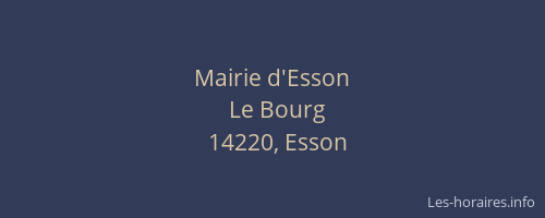 Mairie d'Esson